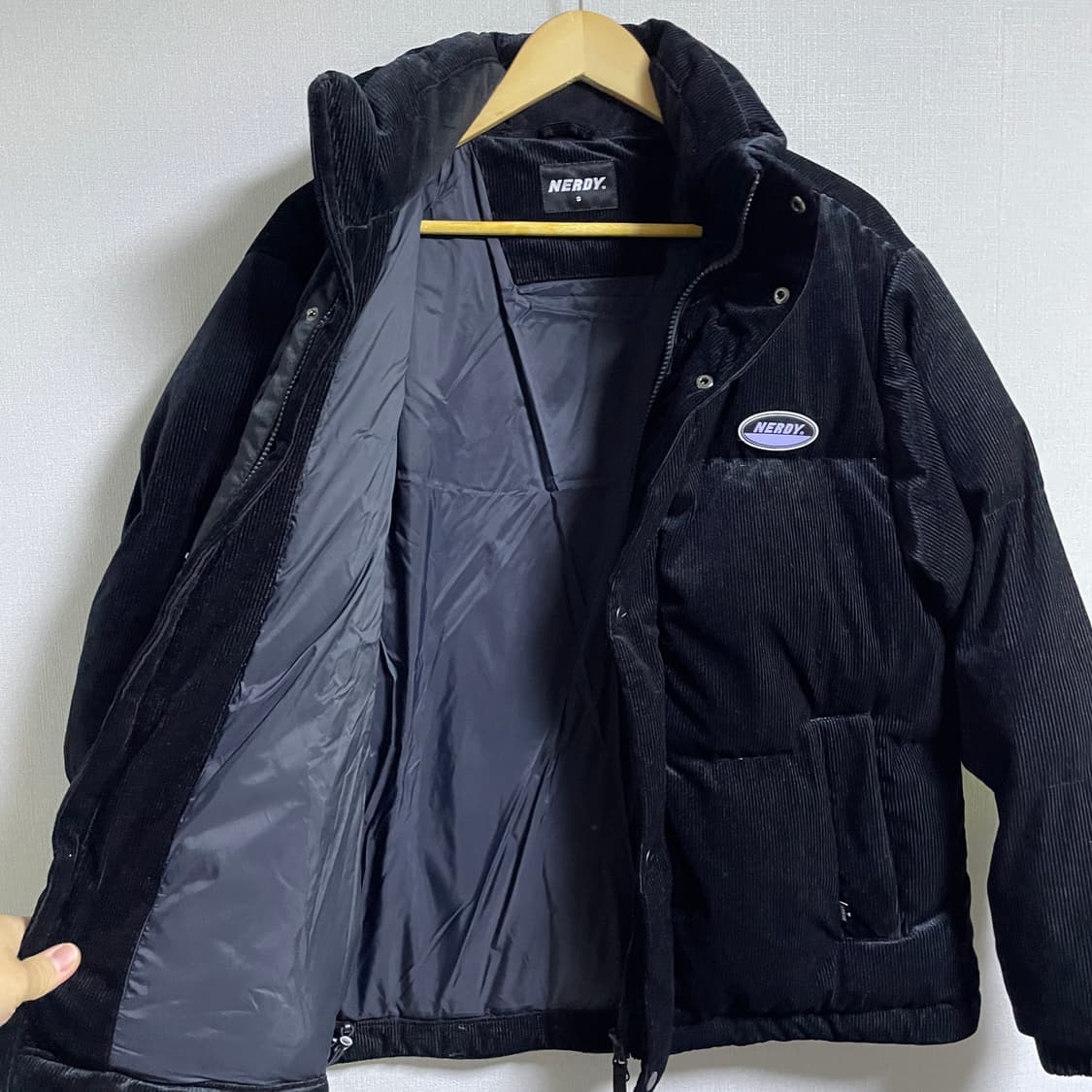 널디 코듀로이 오리털 숏패딩 점퍼 S(100, 오버핏  상품이미지8