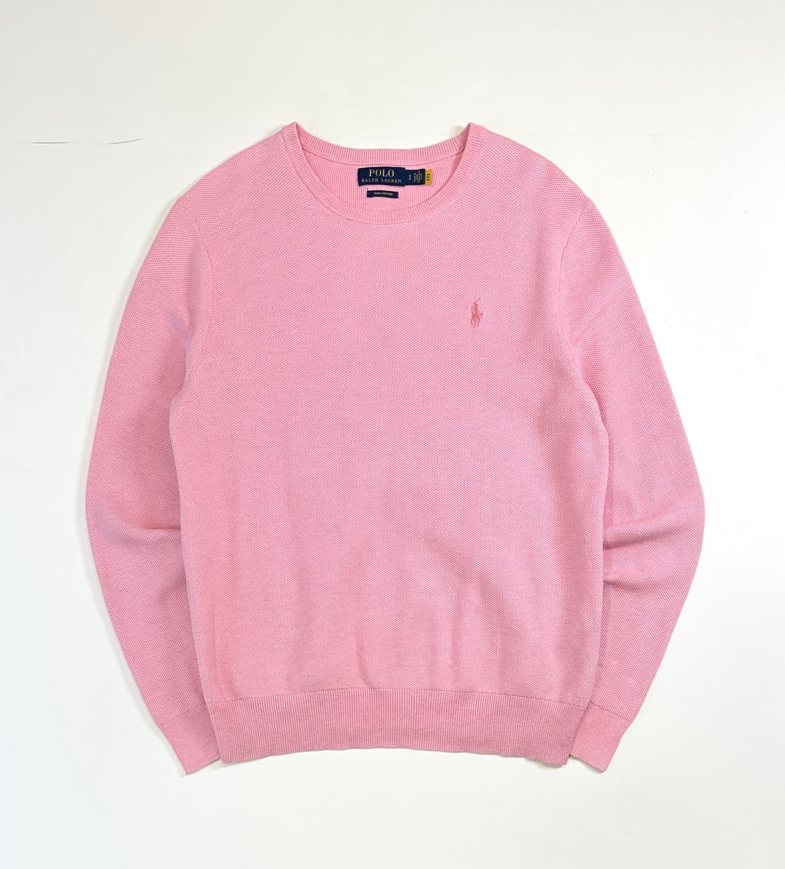 공용)폴로 피마코튼 와플 니트 s 상품이미지1