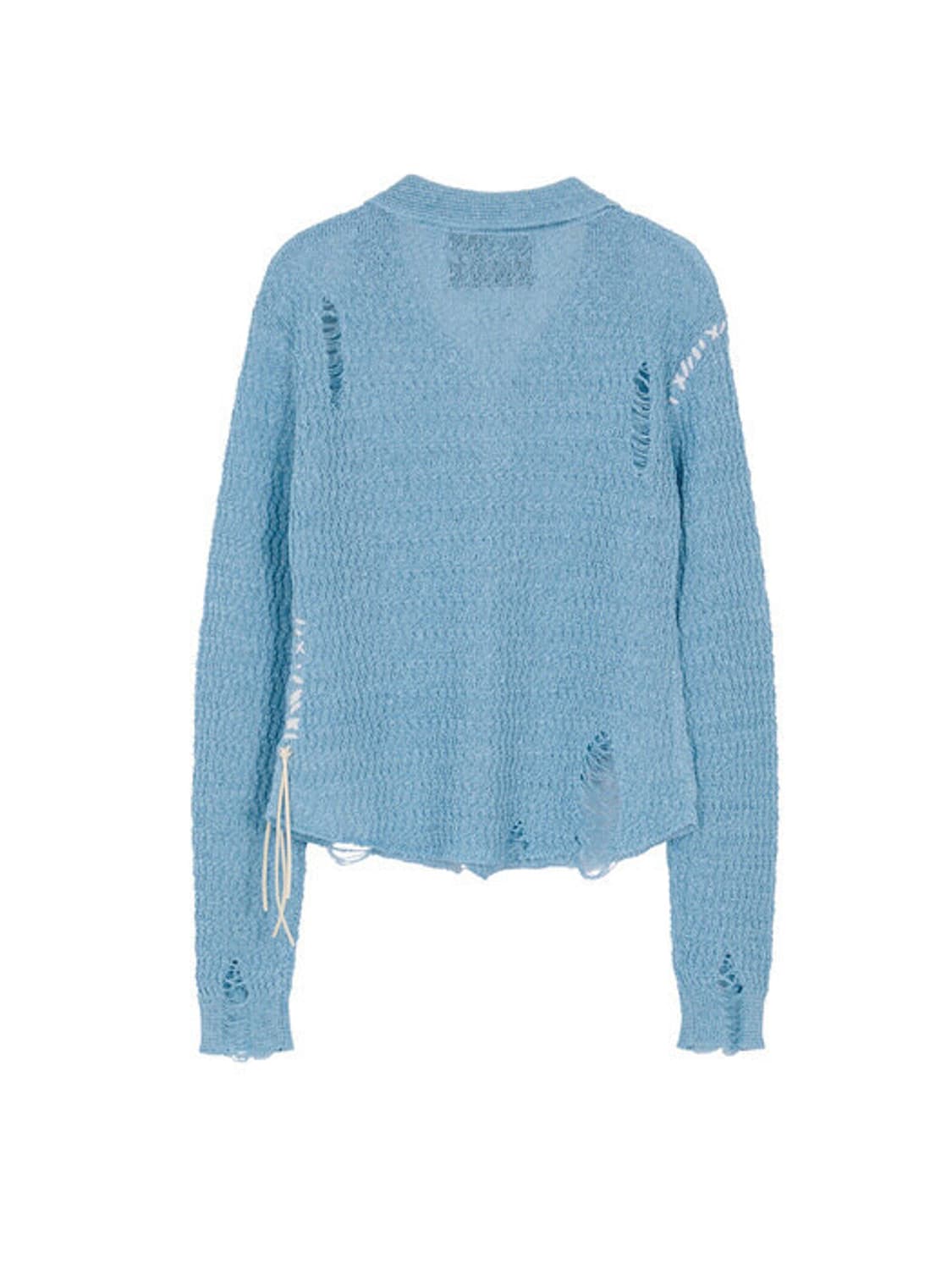 [새상품] 앤더슨벨 에리카 니트 블루 상품이미지3