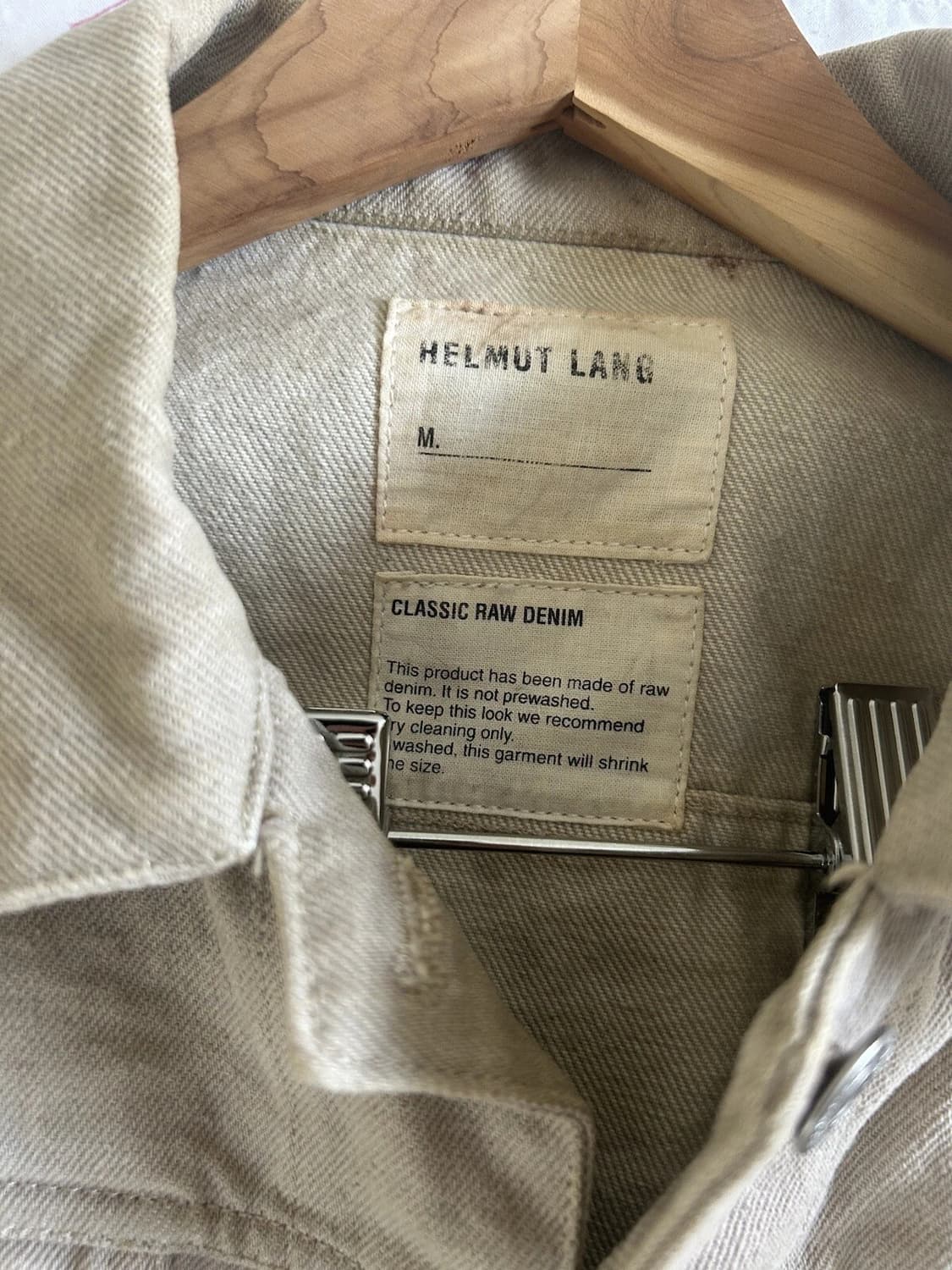 헬무트 랭 베이지 로우 데님 재킷 상품이미지2