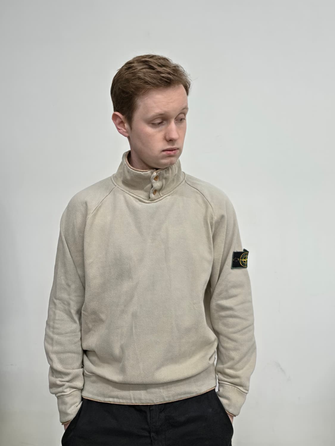 93SS 스톤아일랜드 베이지 플리스 풀오버 상품이미지3