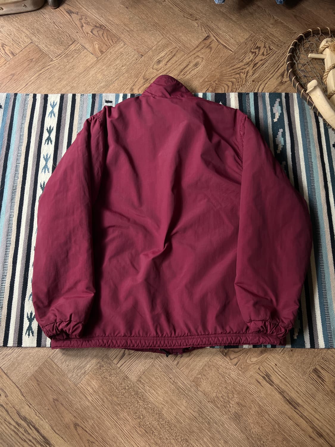 [XL]90's 엘엘빈 USA 나바호 플리스 라이닝 웜업 자켓 상품이미지7