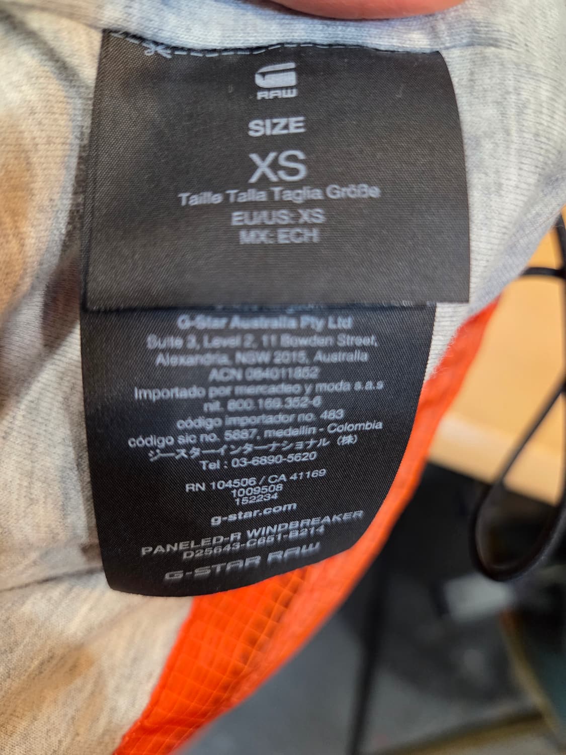 G-STAR 오렌지색 시스루 바람막이 점퍼(XS) 상품이미지10