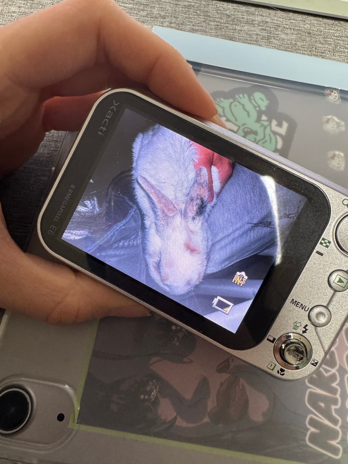 산요 작티  DSC-E6 빈티지 디카 디지털 카메라  디카 화이트 상품이미지8