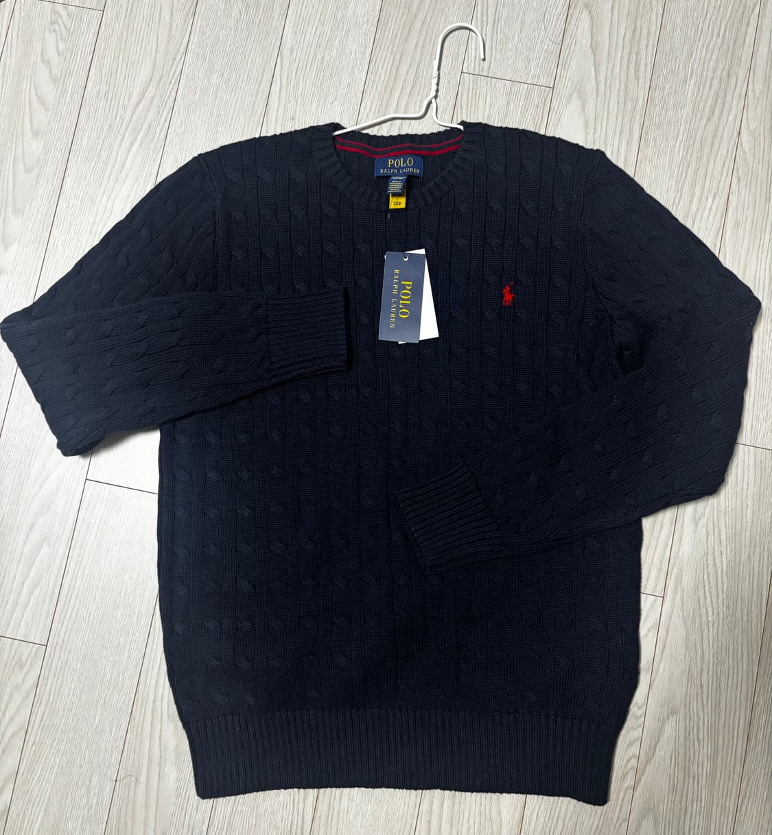 폴로랄프로렌 신형 큐알 블랙 꽈배기 니트 [XL] 상품이미지2