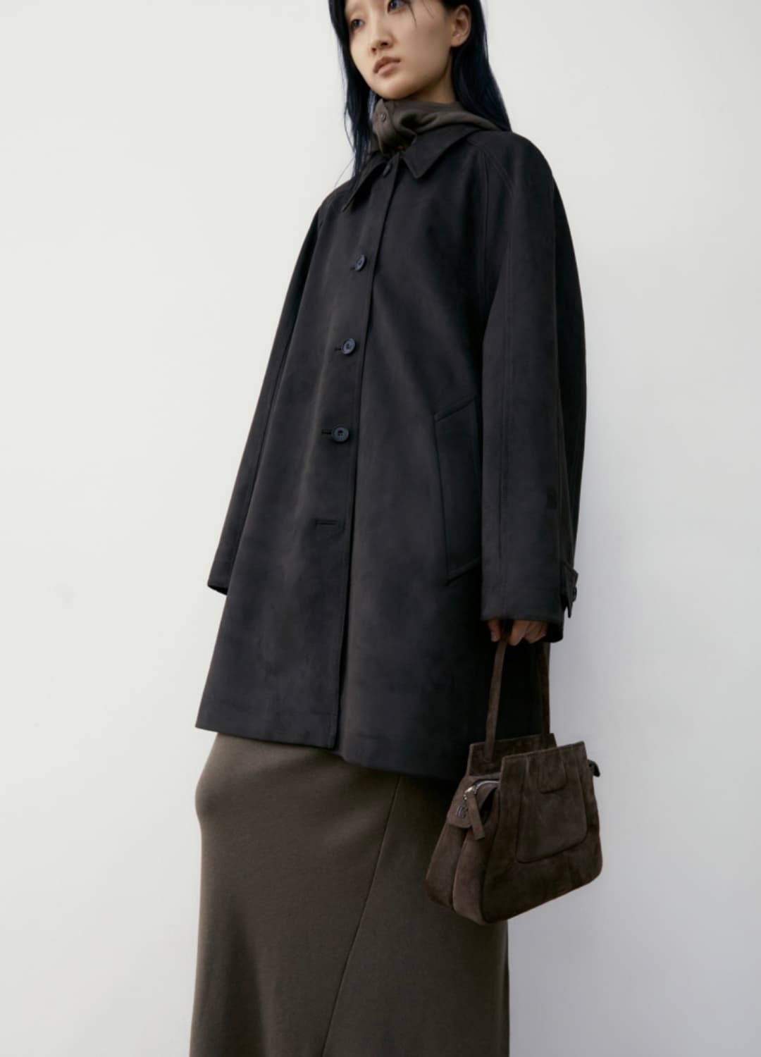 로우클래식 스웨이드 하프 코트 상품이미지1