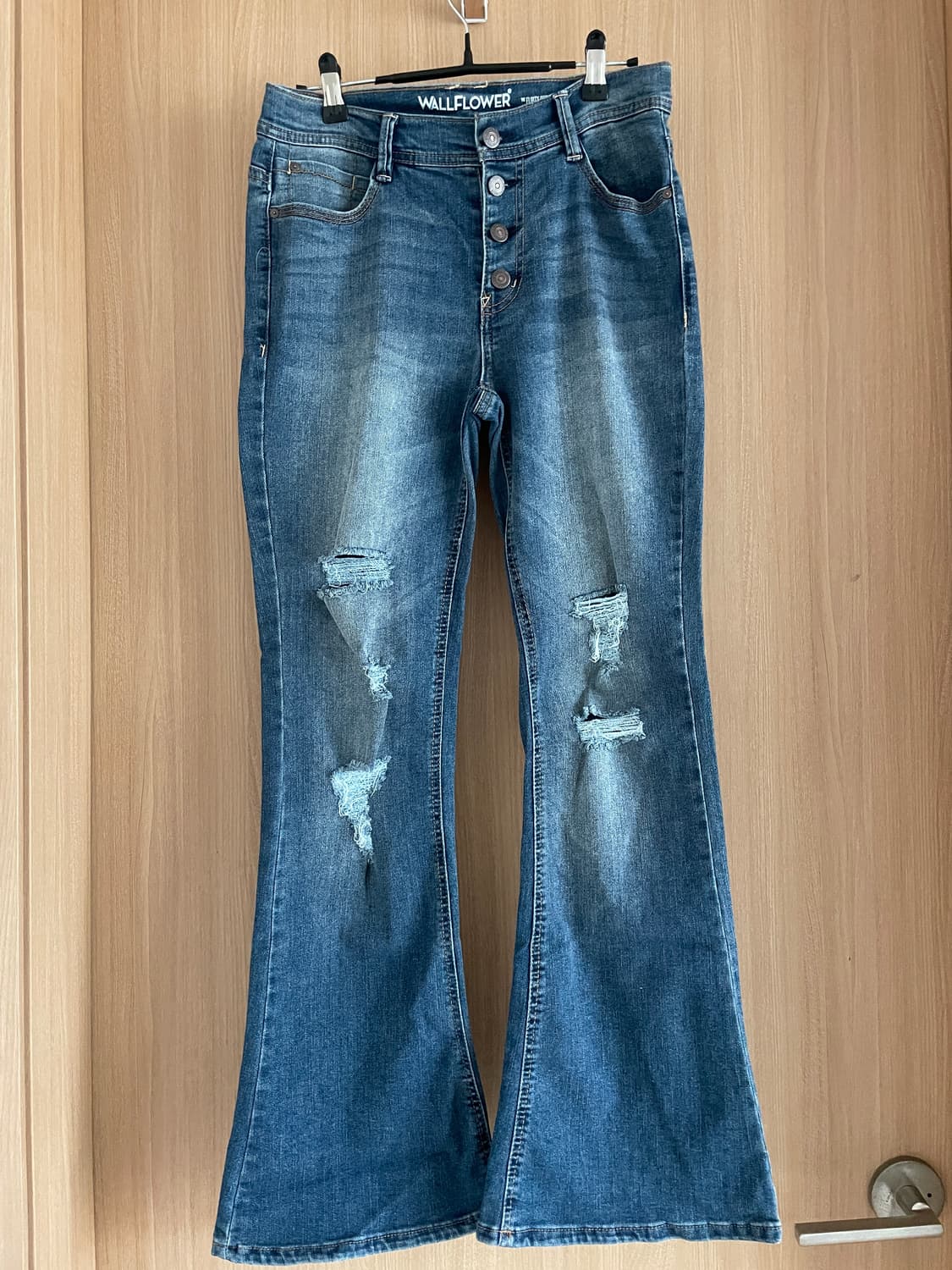 Y2K 스타일의 하이웨스트 부츠컷 데님 상품이미지1