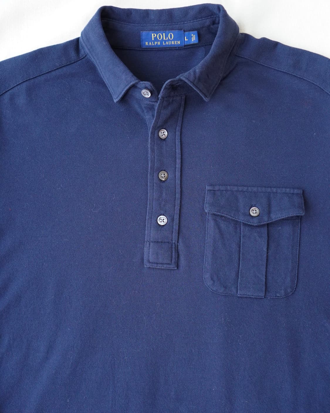 폴로 랄프로렌 네이비 피케 긴팔 카라티 L 상품이미지2