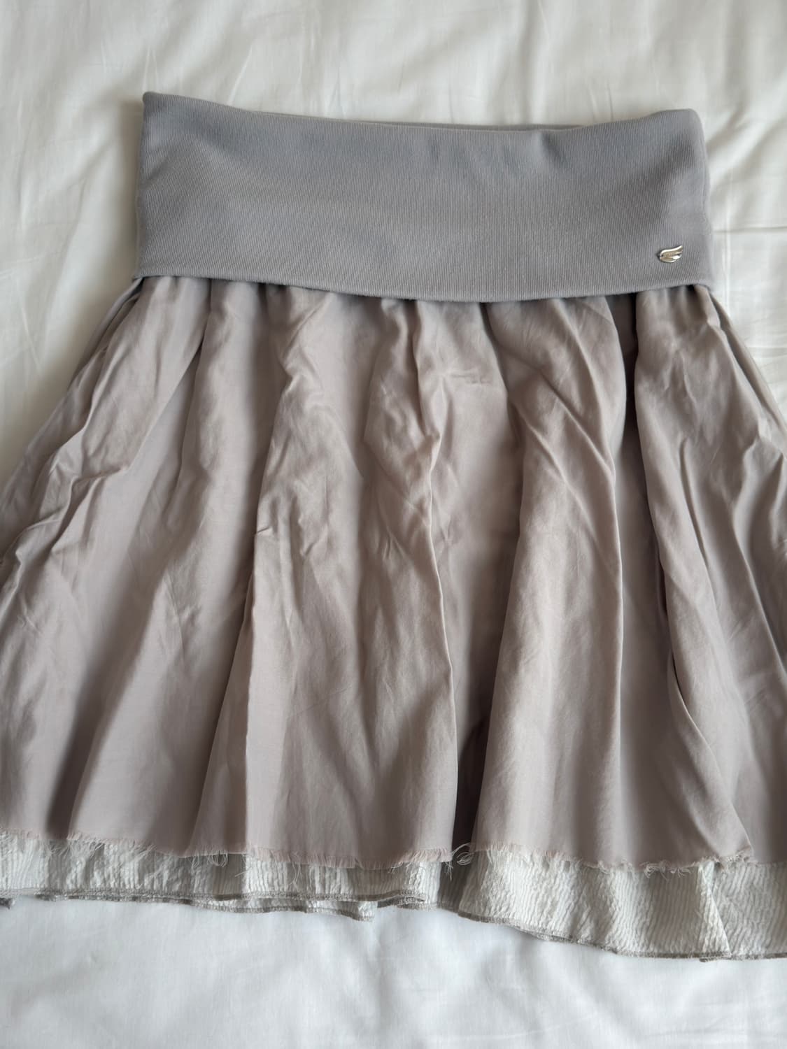 DOUBLE SHIRRING SKIRT GREY 상품이미지2
