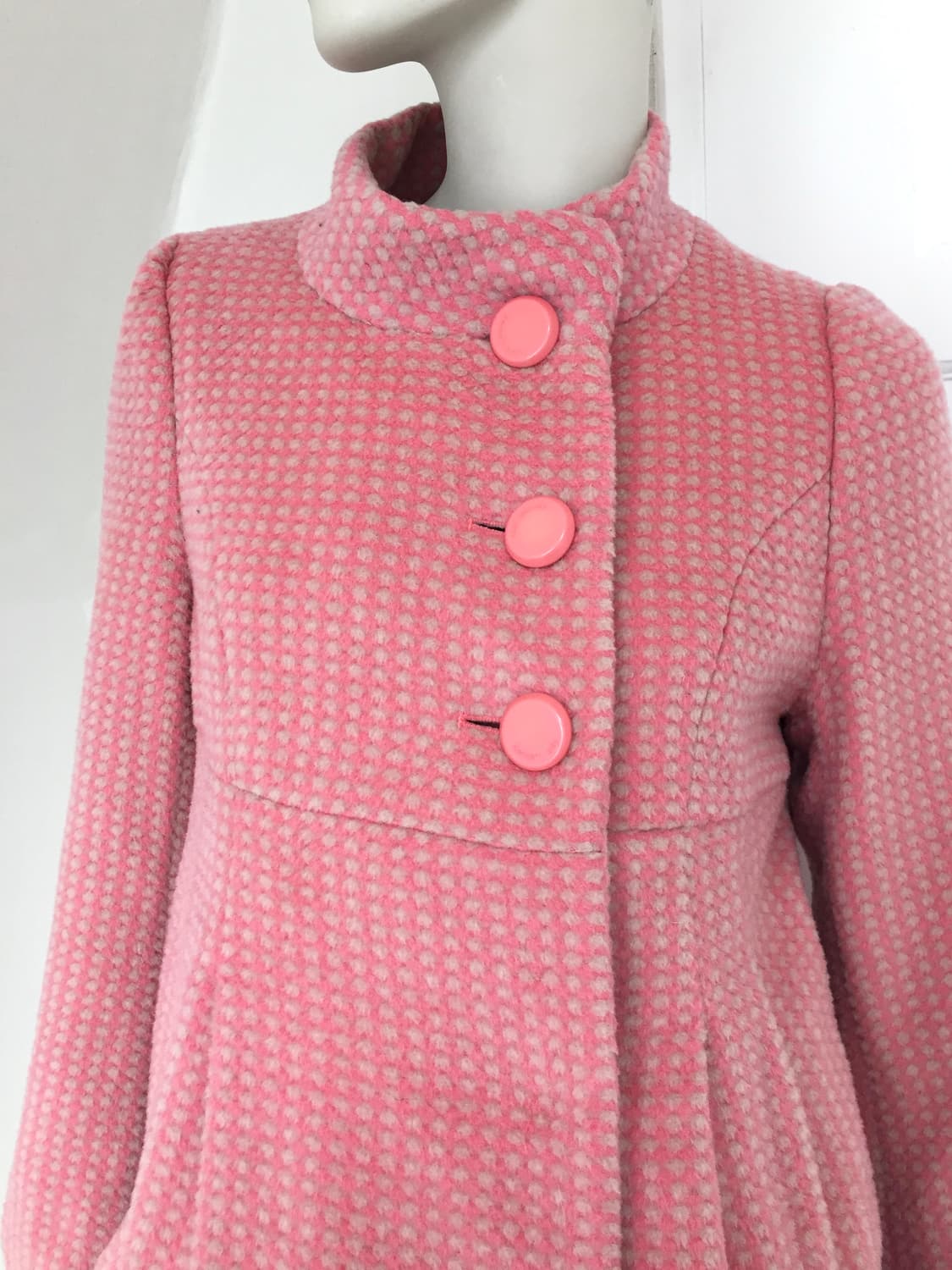 Coral Pink Balloon Silhouette Wool Coat 상품이미지6