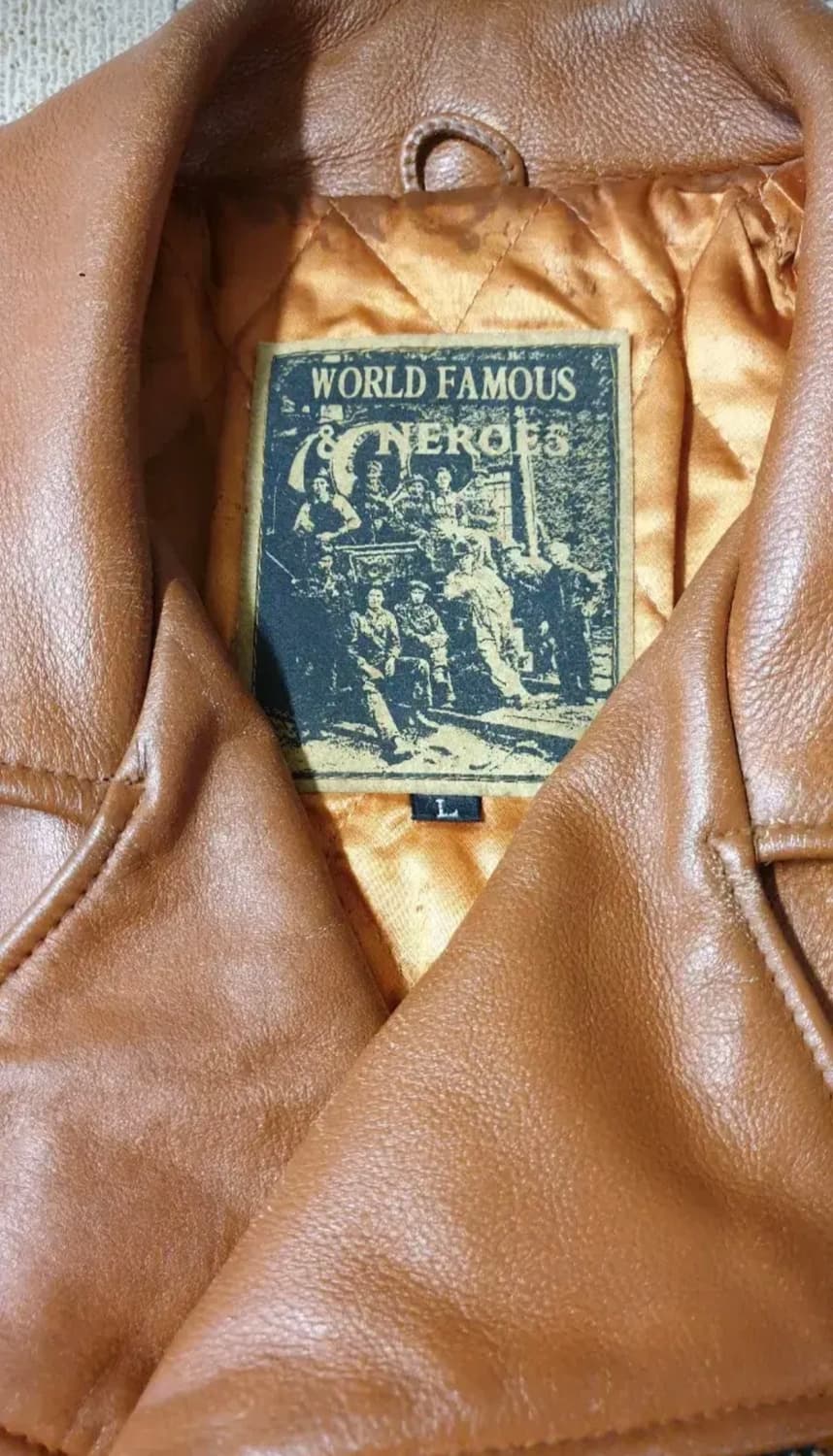 90s Custom Heavyweight Leather Jacket(L) 상품이미지4