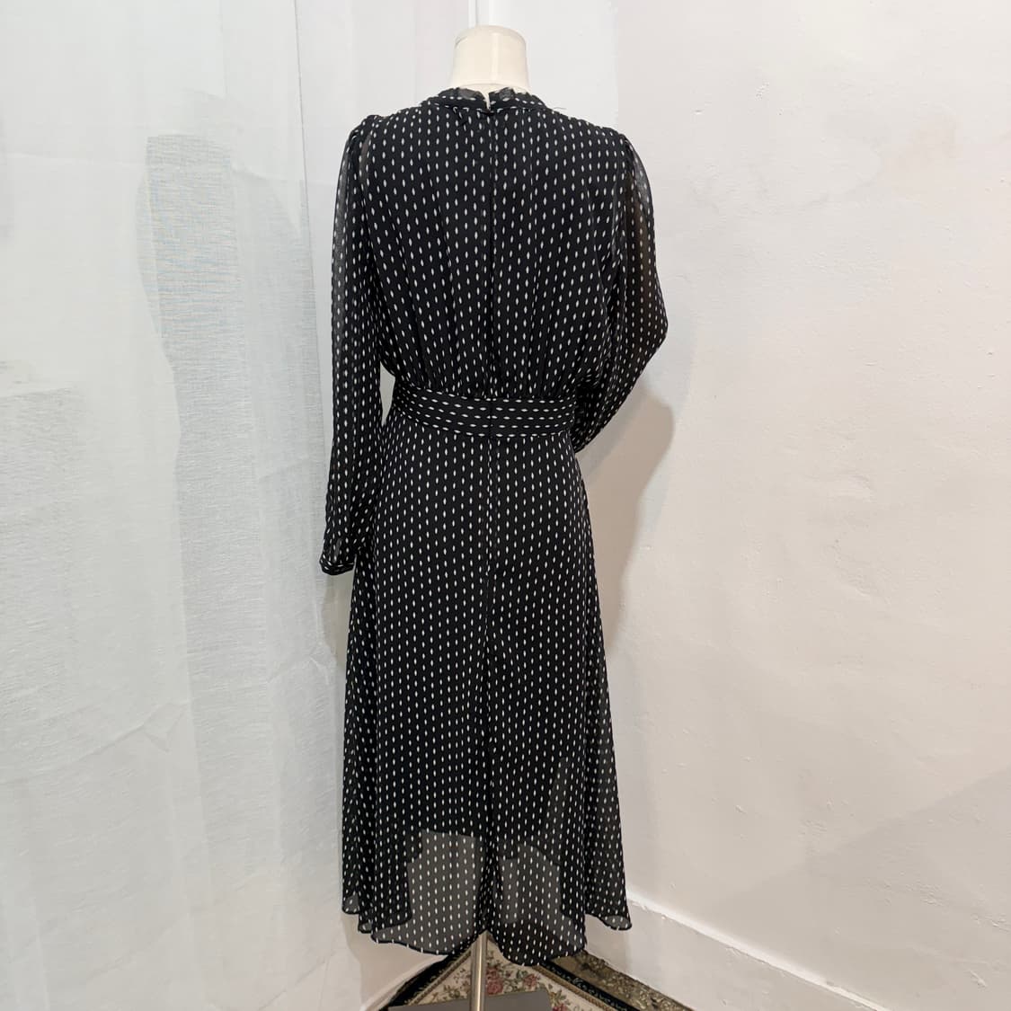 (L)베니토 블랙쉬폰롱원피스 하객원피스 3022 상품이미지4