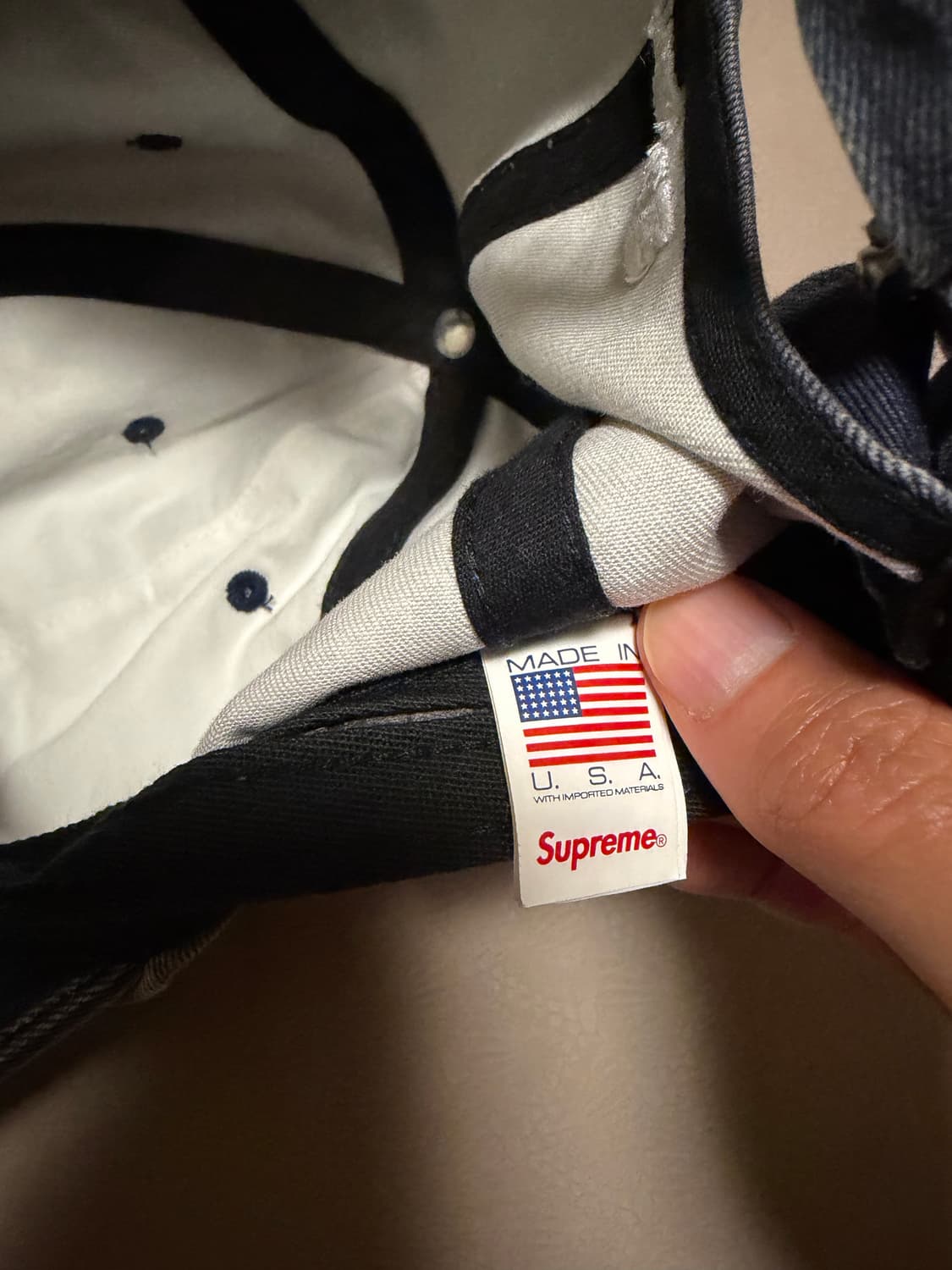 슈프림 피그먼트 프린트 S 로고 6-패널 캡 네이비 - 23FW 상품이미지4