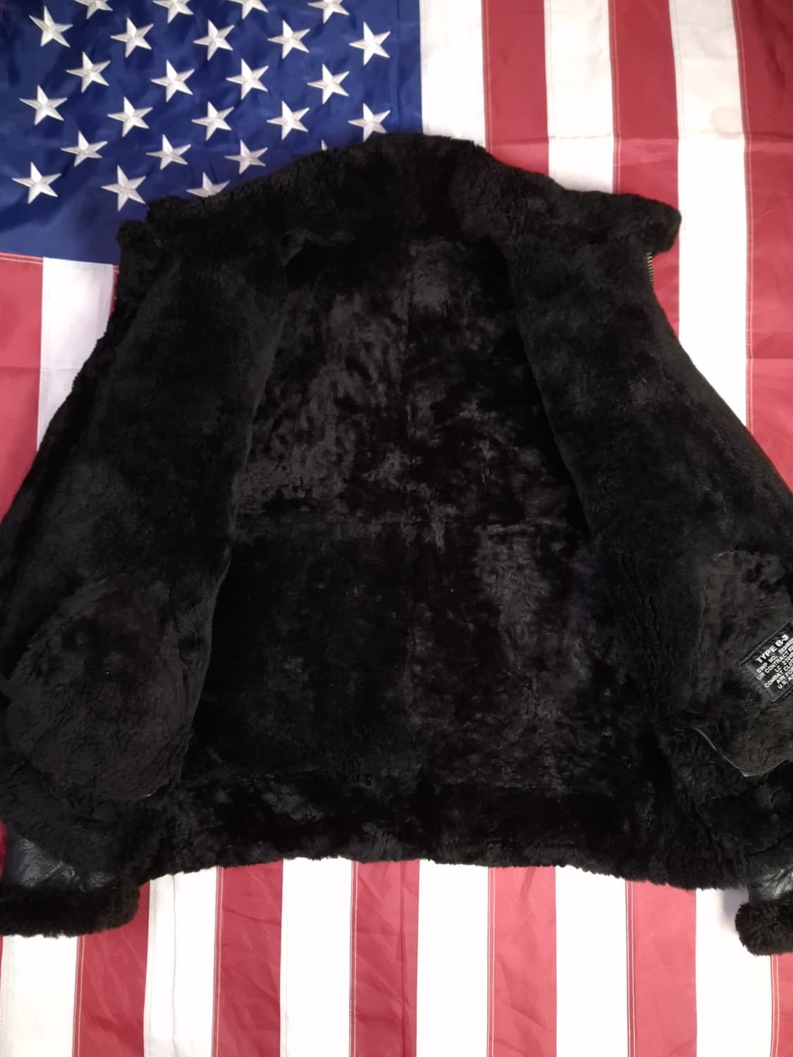 90's 국내산 미공군 B-3 TYPE 리얼레더 항공폭격기 무스탕 상품이미지9