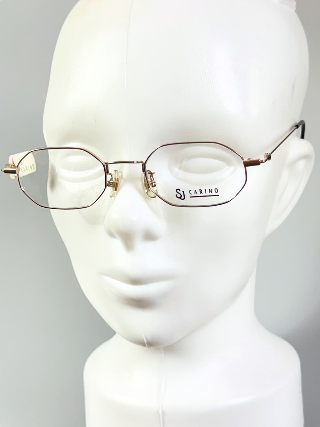 90s 서전 CARINO 골드 슬림 옥타곤 프레임 빈티지 안경 상품이미지8