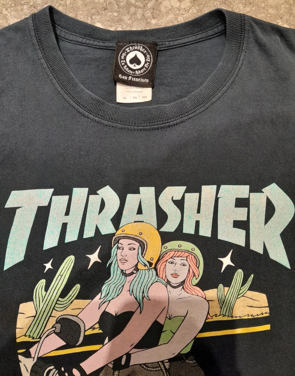 💥트레셔 빈티지 반팔 네이비 (XL)
 상품이미지6