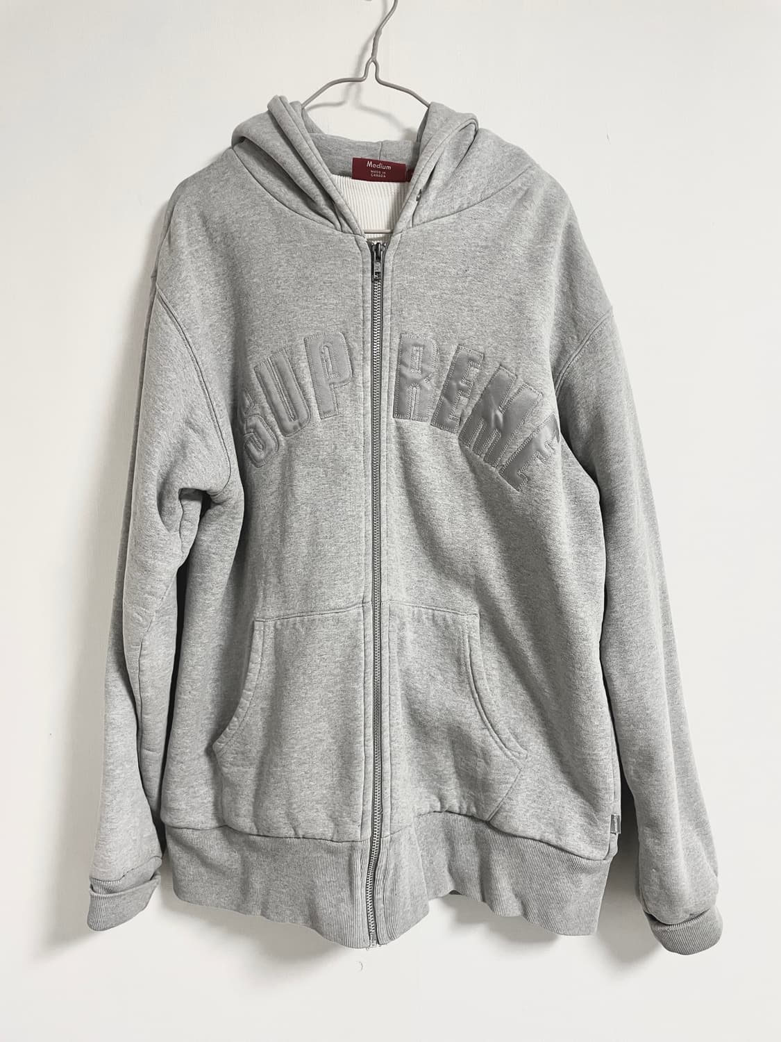 Supreme old logo thermal full zip hoody 상품이미지3