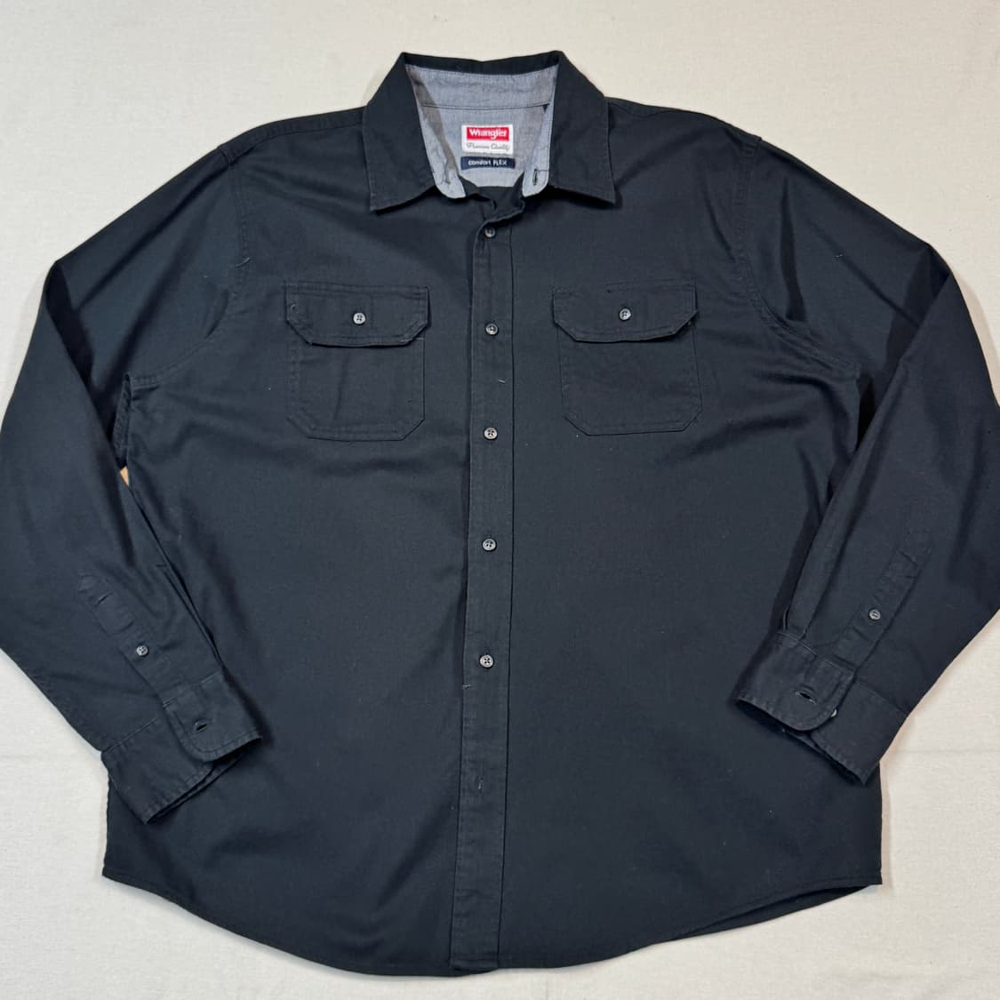 L) Wrangler 랭글러 투포켓 워크웨어 코튼 셔츠 블랙 W66 상품이미지2