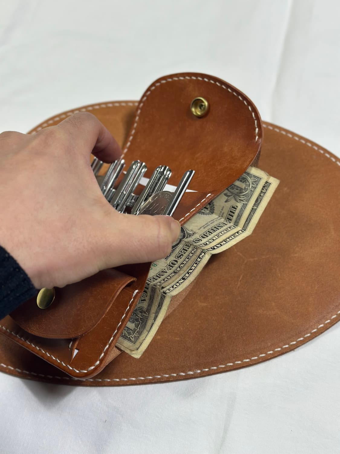 수공예 엔화지갑 판매합니다 / 코인캐쳐지갑 상품이미지3