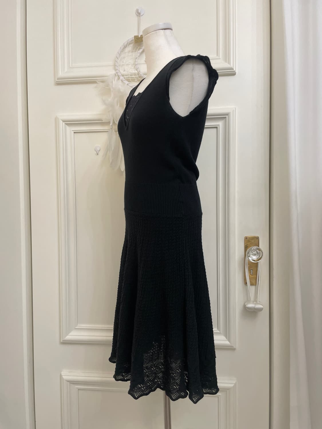 black lace point crochet knit opc 상품이미지2