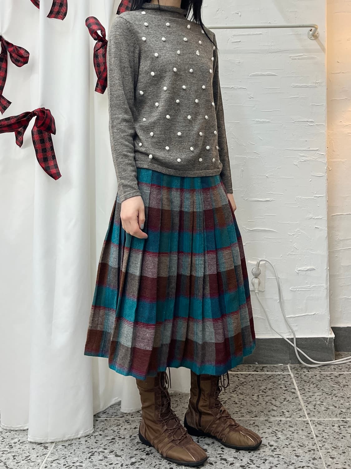 Pom-Pom brown knit 상품이미지3