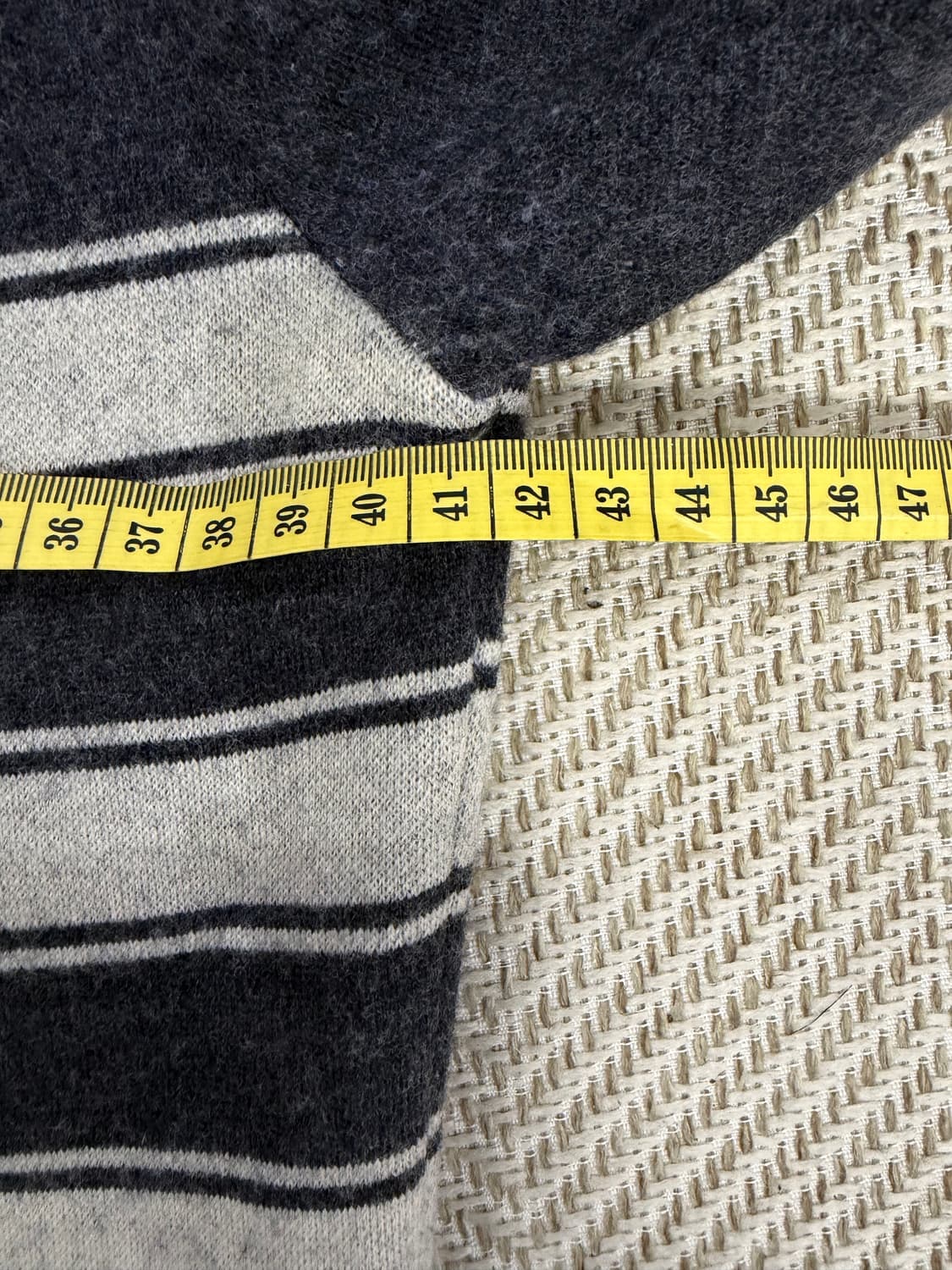 정품) 라코스테 여성 스트라이프 울 니트 34 상품이미지8