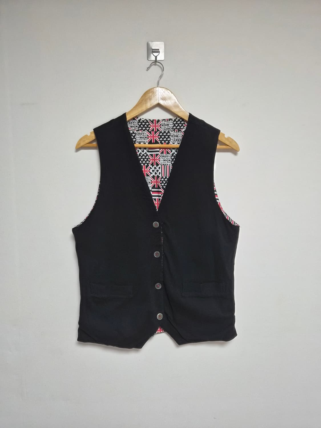 미키마우스 유니언잭 리버시블 베스트 L - J60 상품이미지4