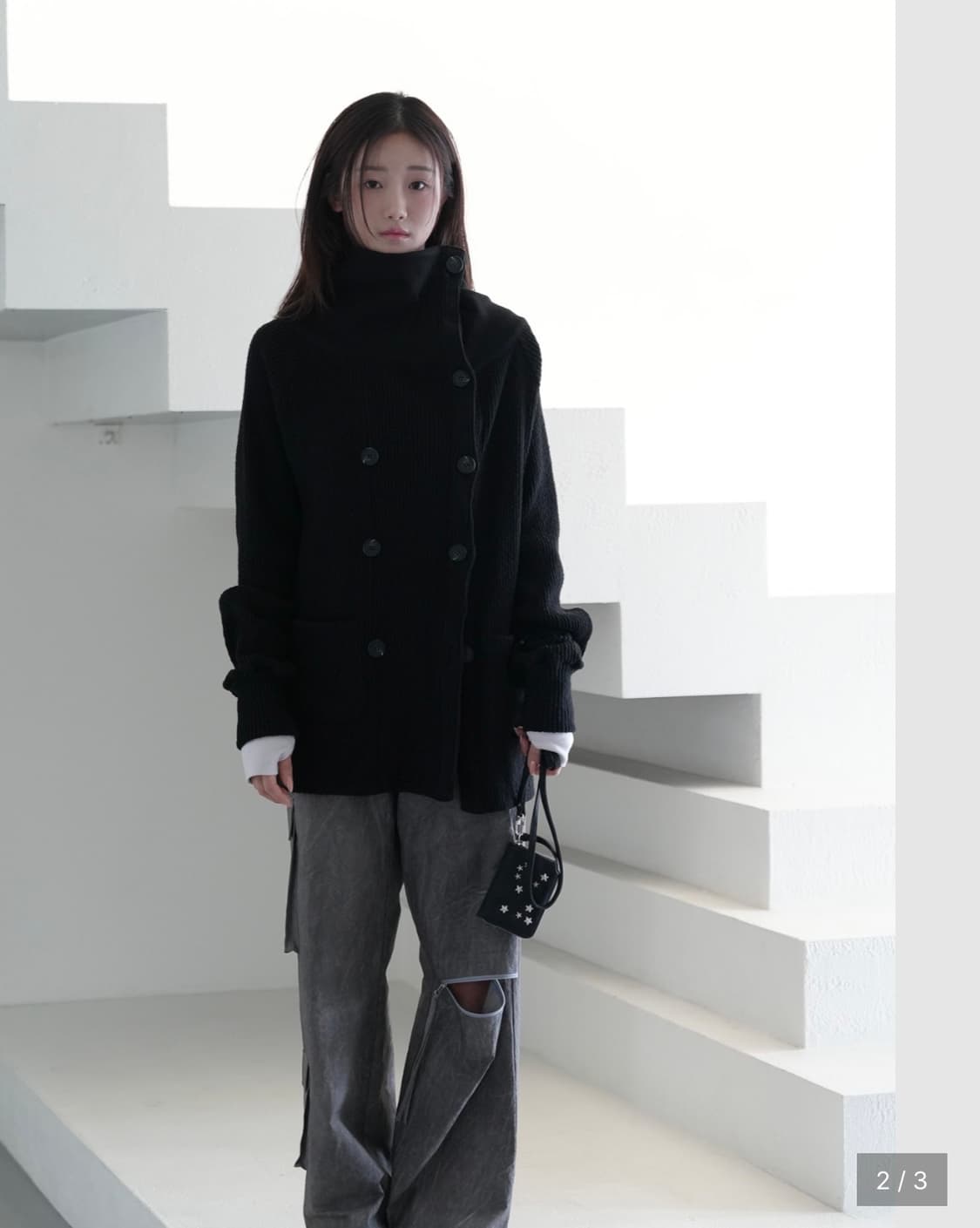 인앤양인하모니 더블버튼 가디건 상품이미지1