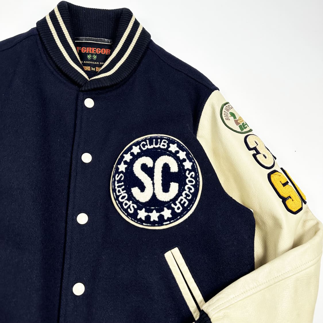 VTG 빈티지 재팬 맥그리거 모직 가죽 바시티 자켓 (M) 상품이미지4