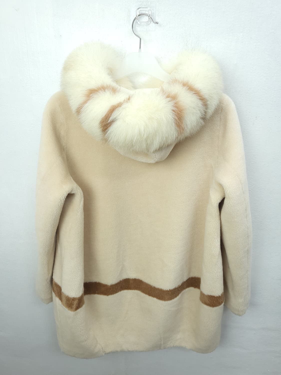 A&D Atelier 천연양털 사가폭스털 후드코트 55 S 새제품 상품이미지6