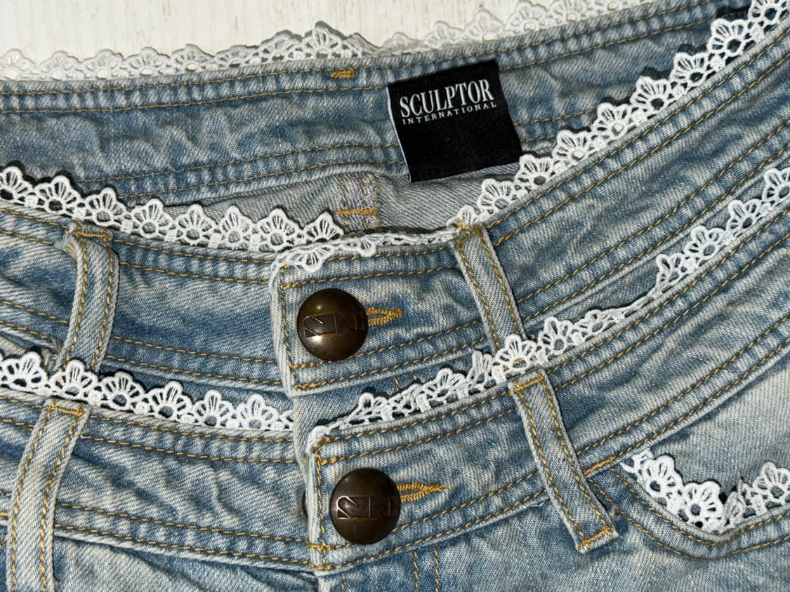 스컬프터 Double Waist Boots Cut Denim Vintag 상품이미지2