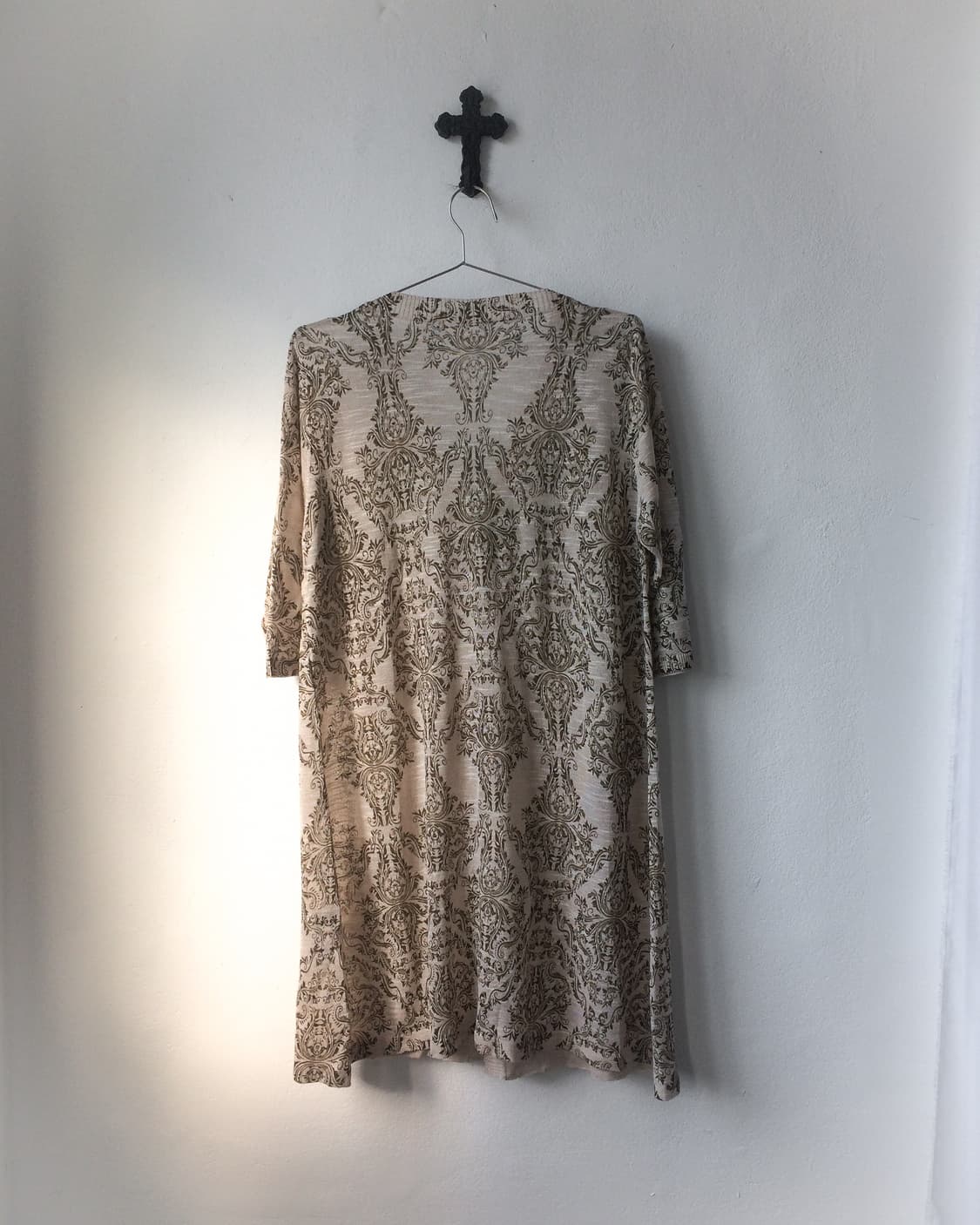 Ornament pattern long cardigan 상품이미지3
