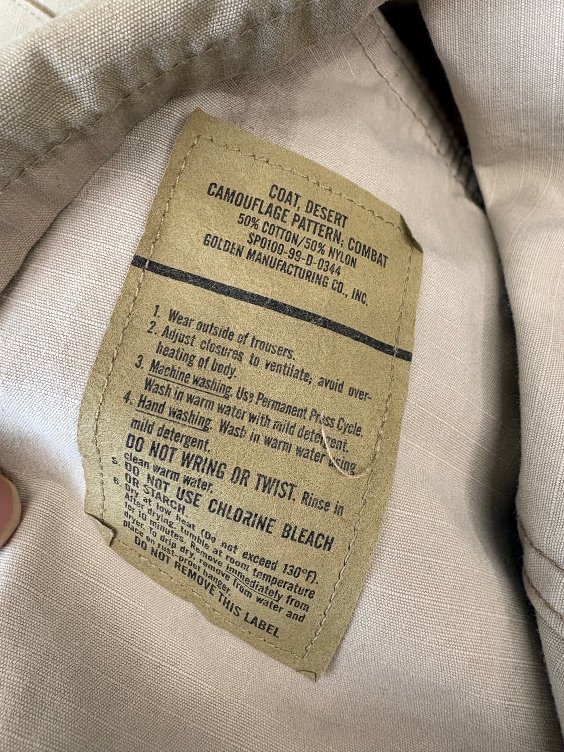 90s US ARMY 데저트 카모 bdu 자켓 상품이미지8