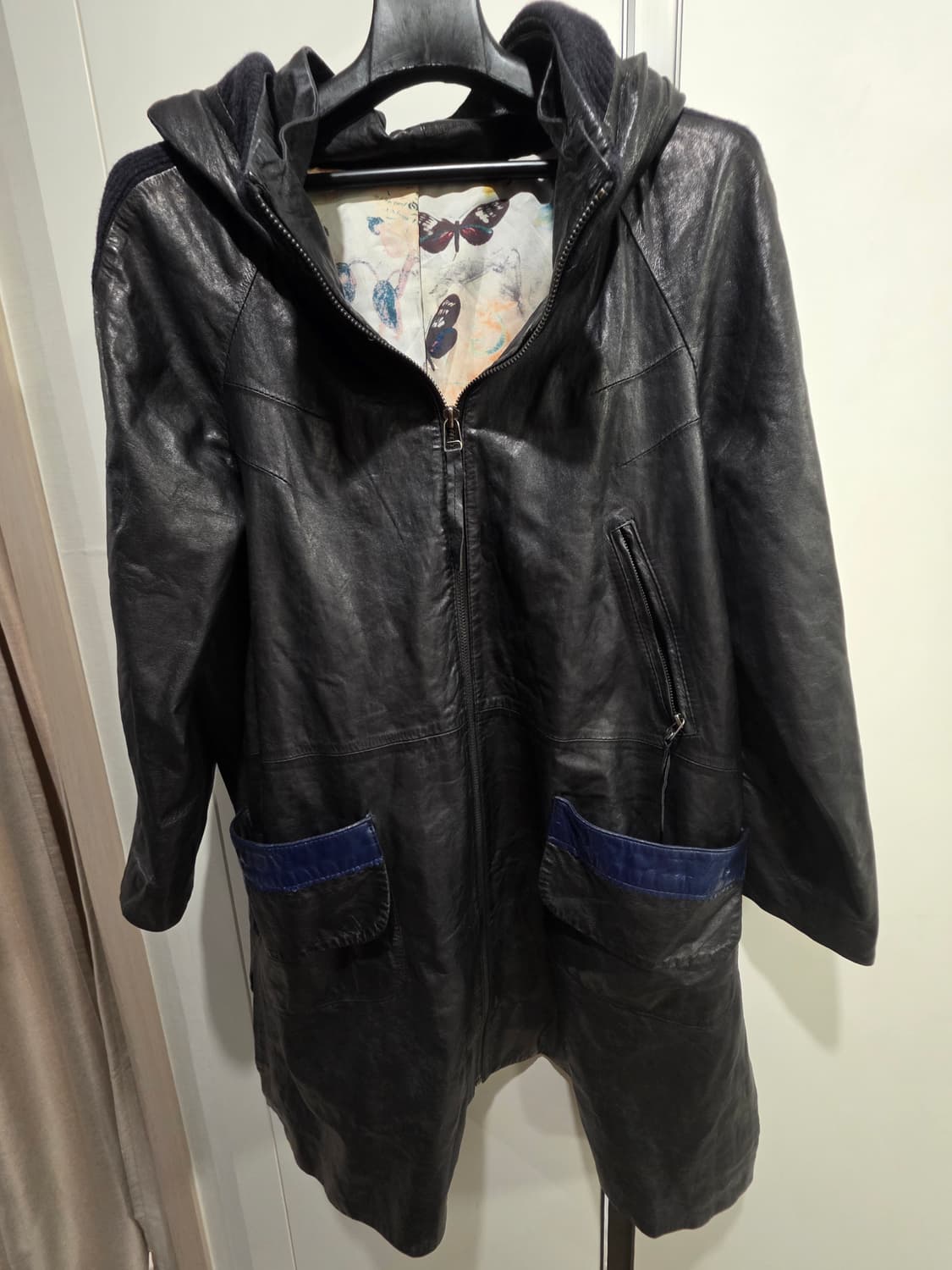 Beautiful Woman 블랙 양가죽 후드 코트 66 상품이미지3