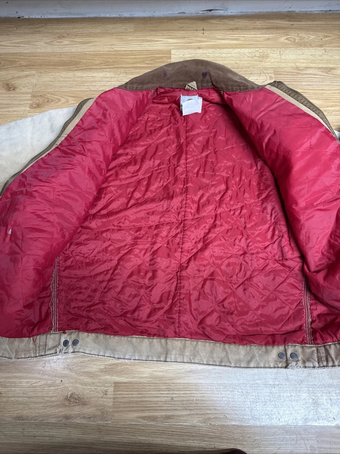 90s 칼하트 디트로이트 자켓 베이지 M 상품이미지4