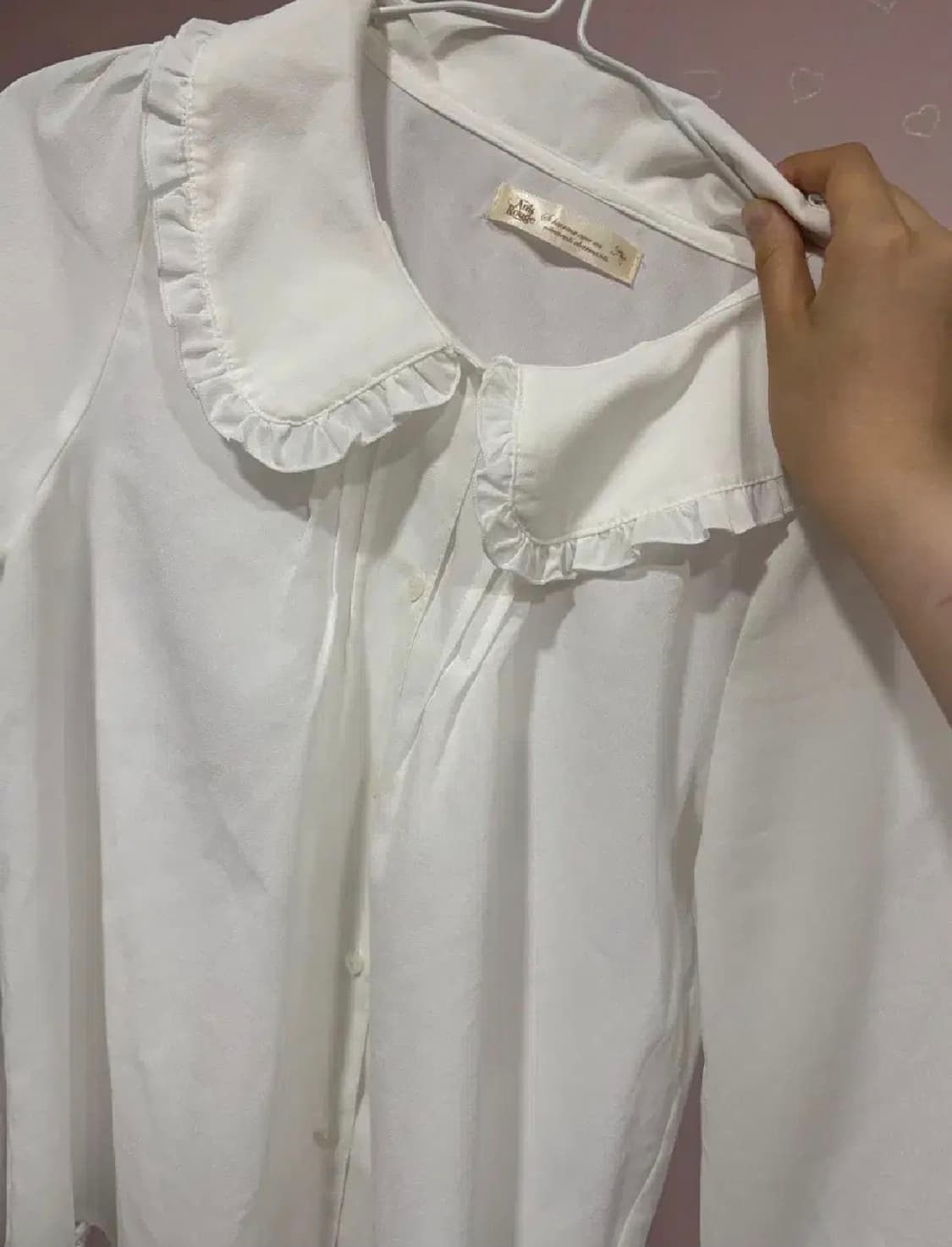 앙크루즈 빈티지 화이트 블라우스 양산형 로리타 상품이미지1