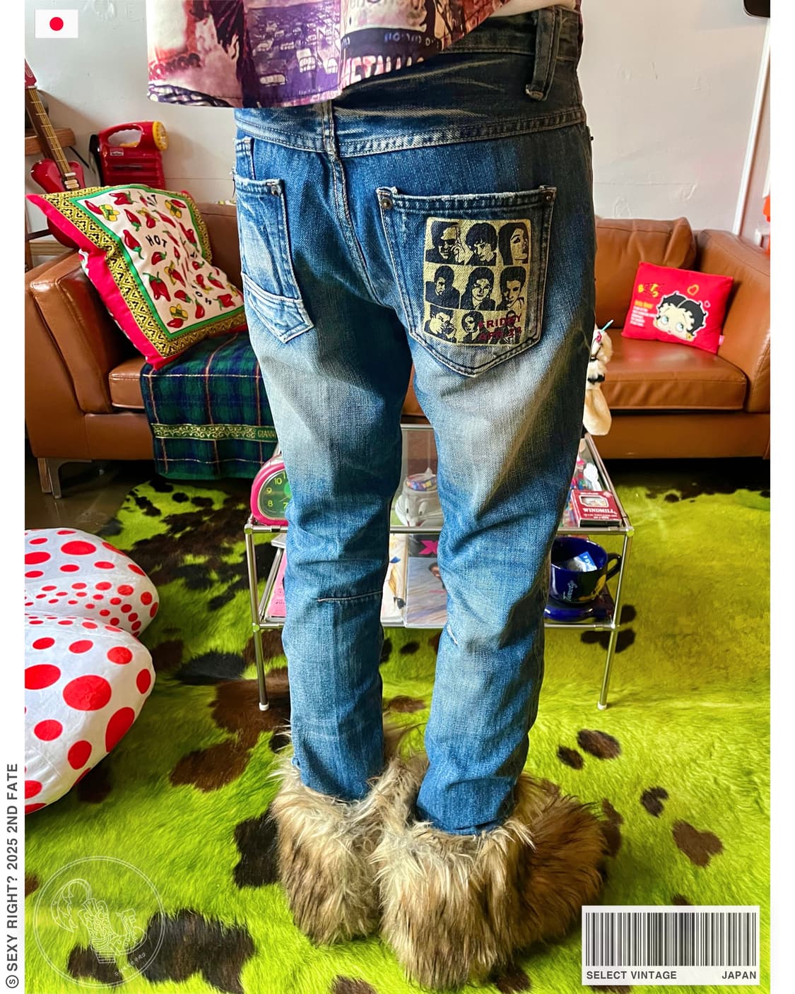 Japanese Vintage Pocket Printed Denim 상품이미지1