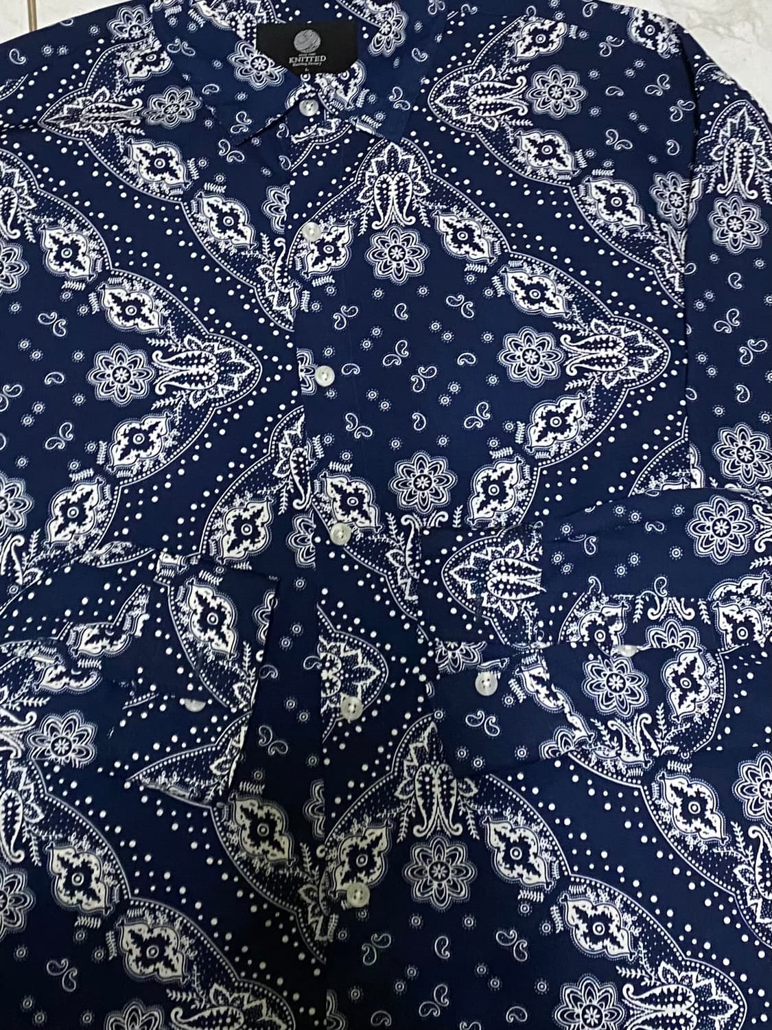 니티드 반다나 페이즐리 긴팔티셔츠 100 ~ 105 상품이미지4