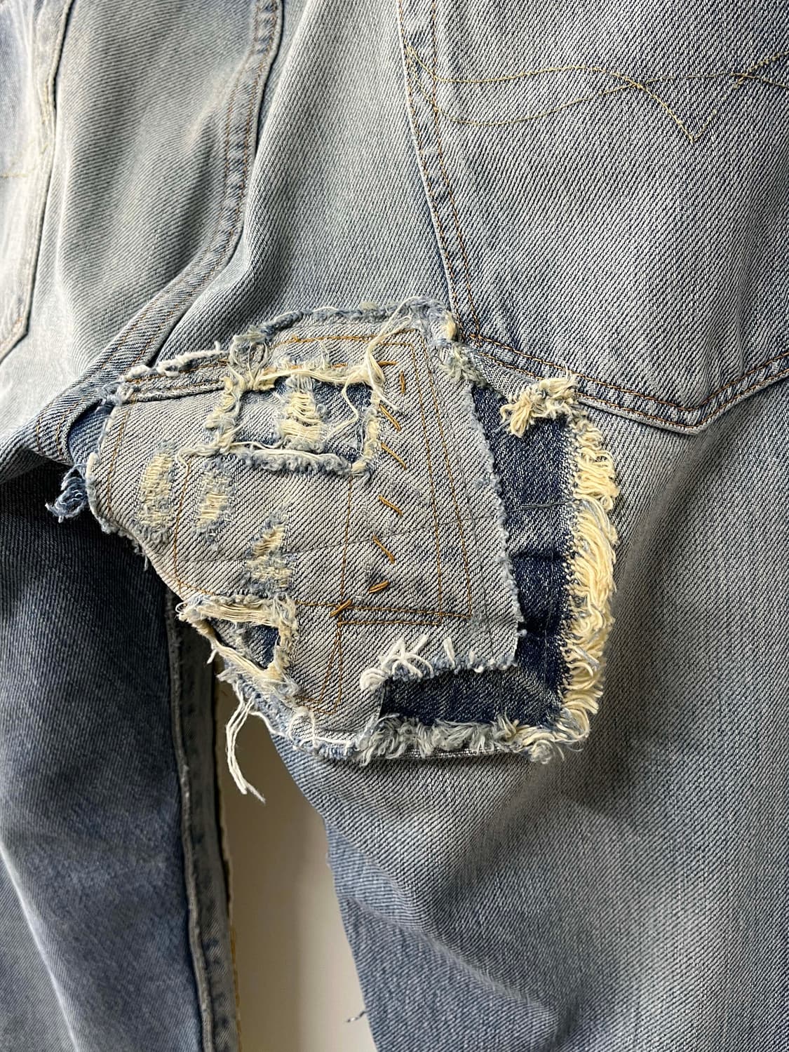 폴로 랄프로렌 1917 homer campbell 501 리페어 데님팬츠 상품이미지10