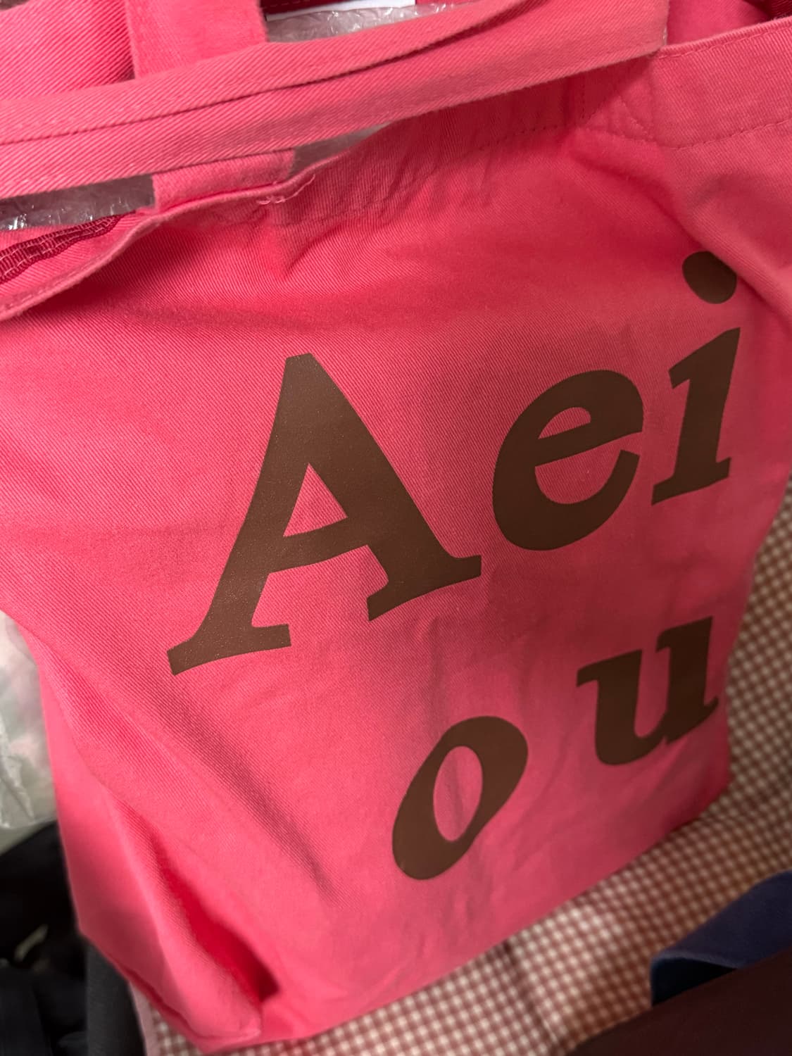Aeiou 아에이오우 라즈베리 에코백 상품이미지2