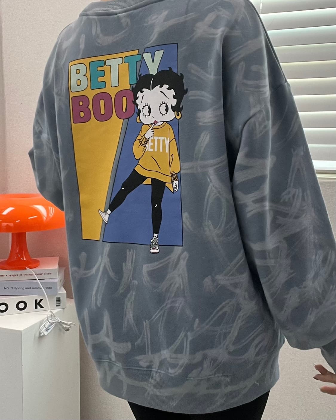 (WOMEN L)BETTY-BOOP 커스텀맨투맨-M717 상품이미지4