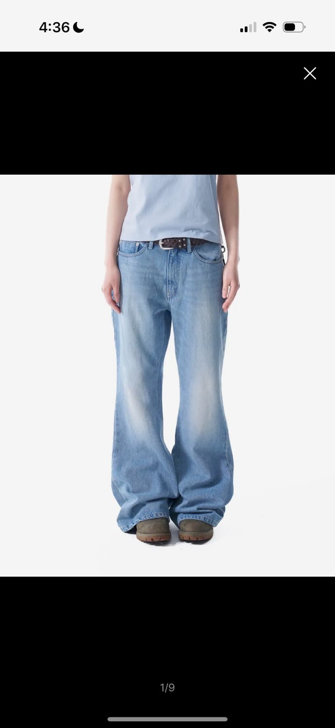 아캄 Washed Flare Denim Pants (Blue) 상품이미지5