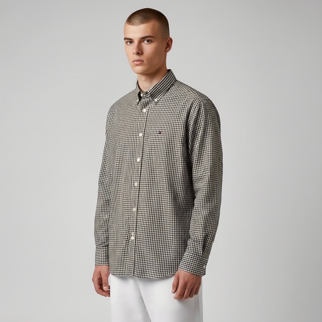 [M] Tommy 타미힐피거 브라운 클래식 체크셔츠 상품이미지2