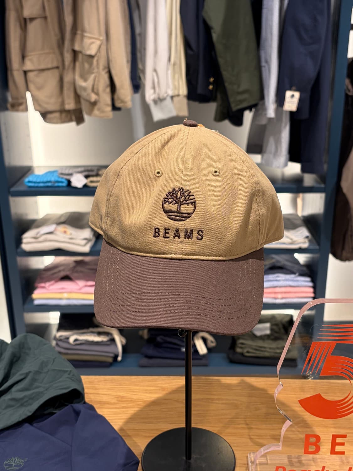 [미개봉새상품] beams 빔즈 팀버랜드 투톤 캡 모자 상품이미지2