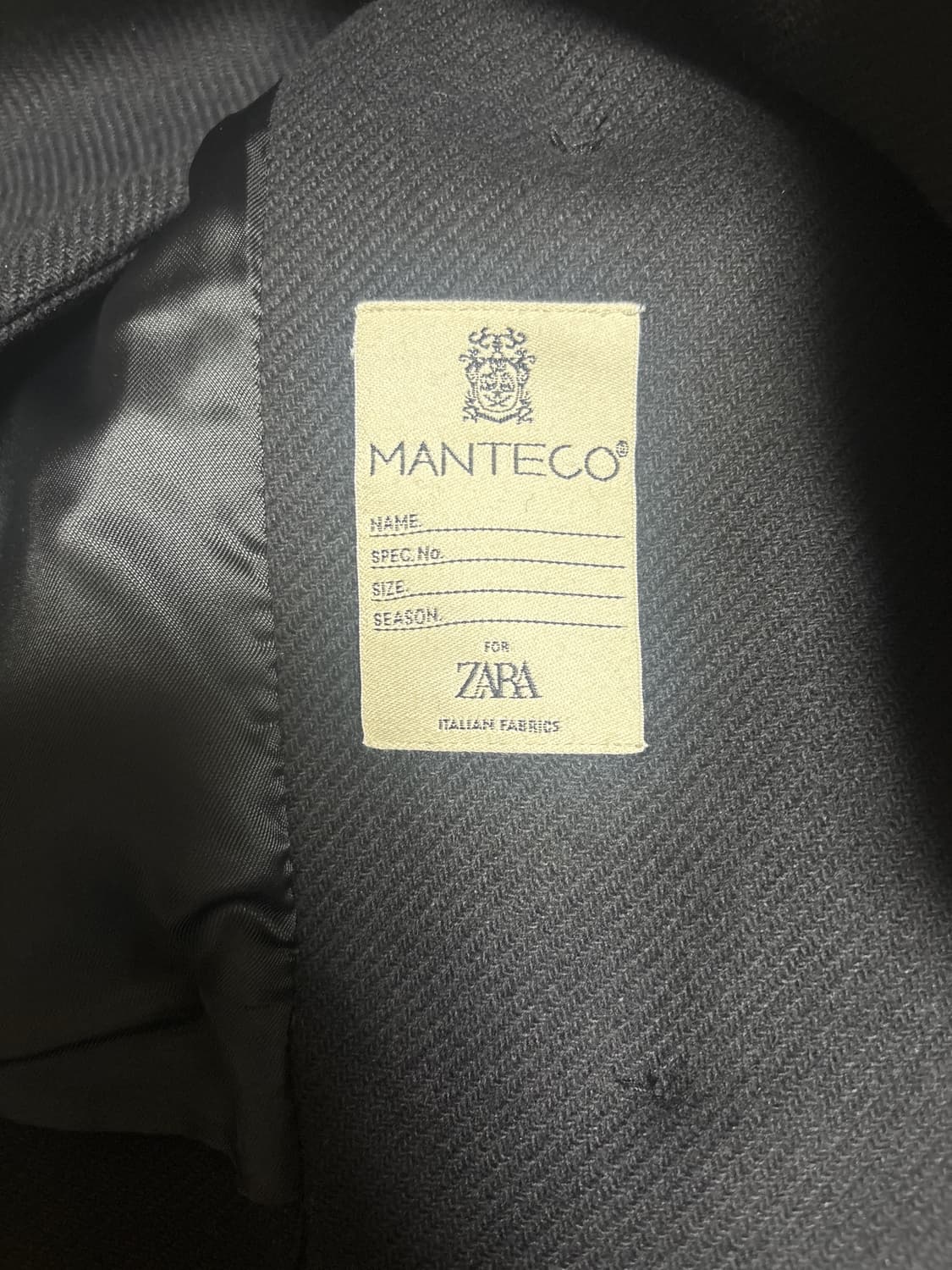 자라 zw컬렉션 울 혼방 케이프코트 블랙 상품이미지7