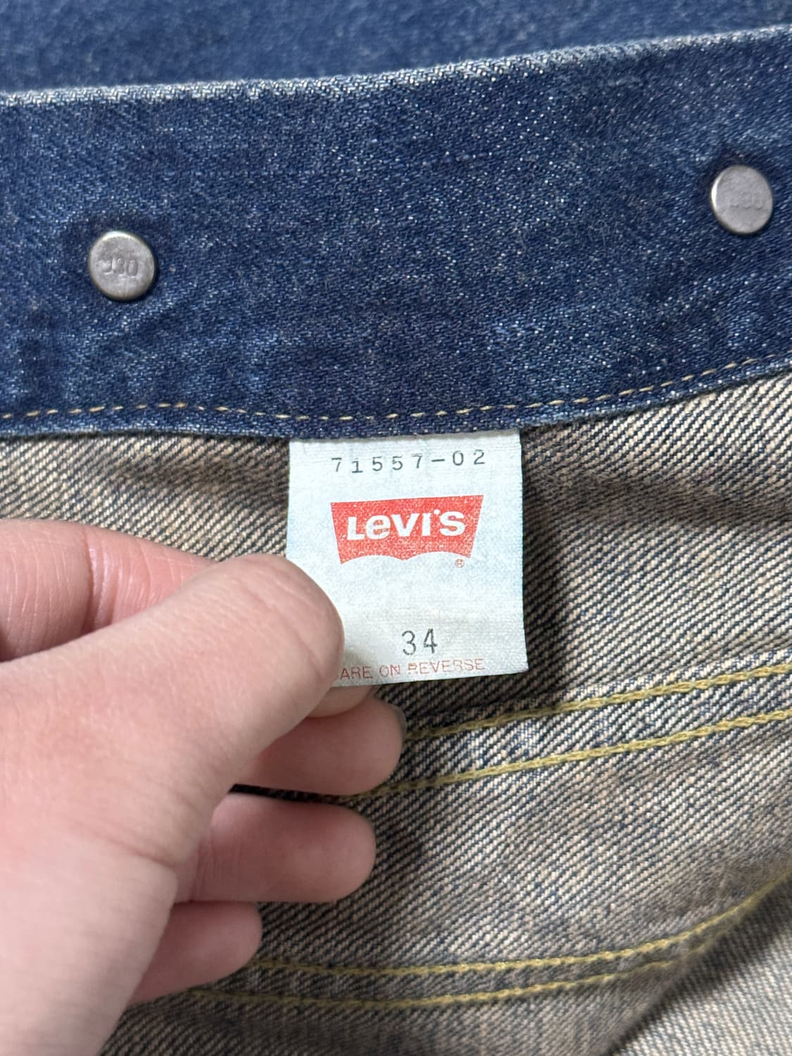 90s jp 리바이스 71557 빅e 데님 자켓 상품이미지7