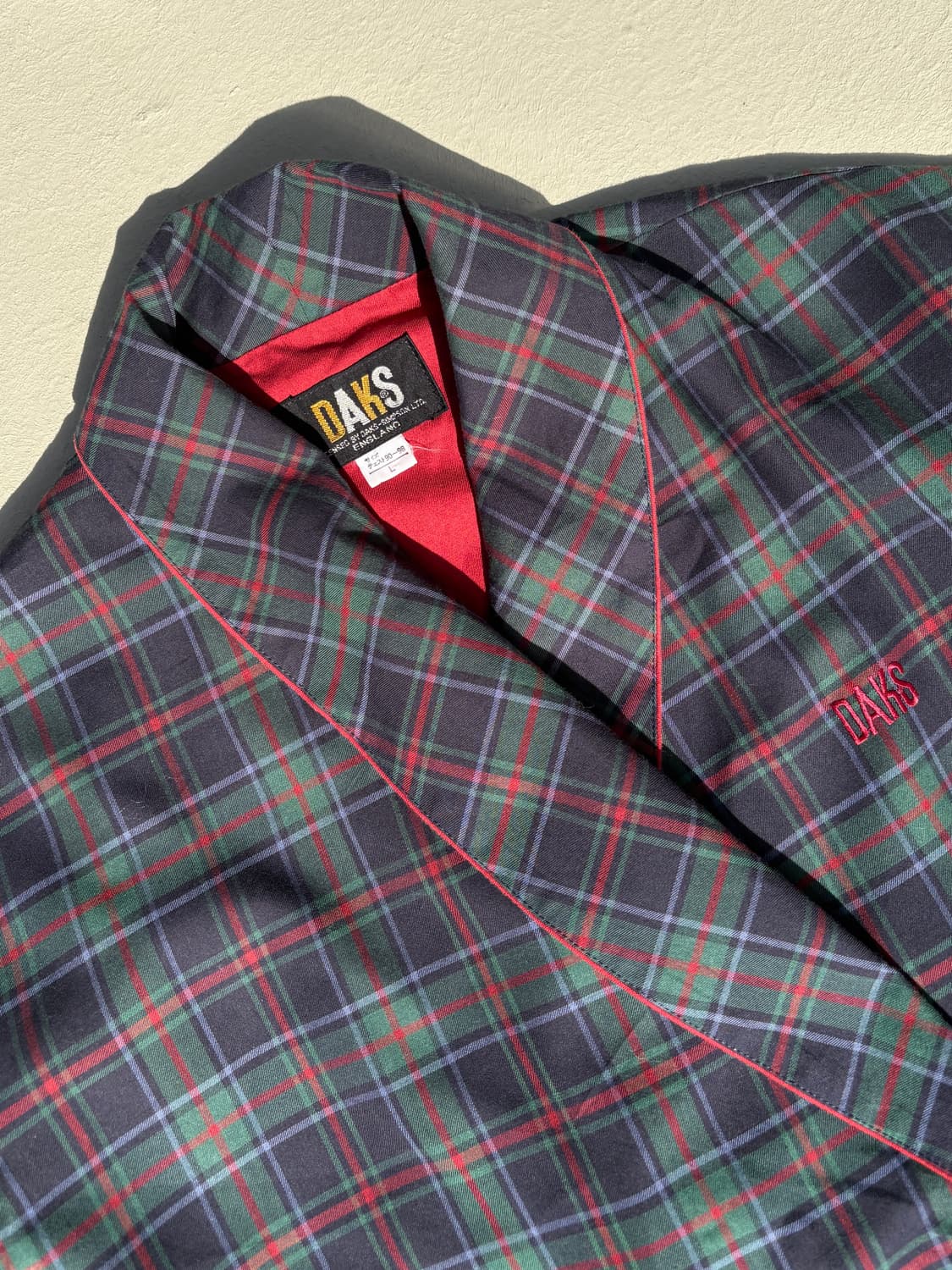 80’ DAKS check robe gown 상품이미지4