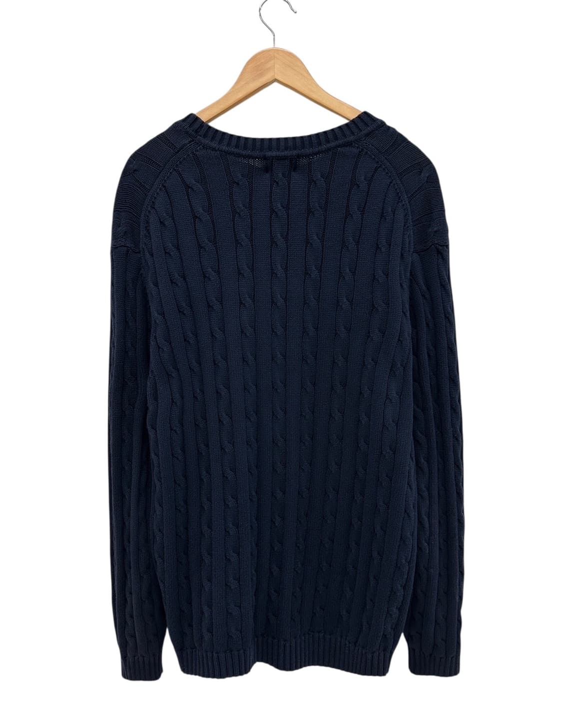 엘엘빈 케이블 꽈배기 니트 네이비 (XL~2xL) 상품이미지8