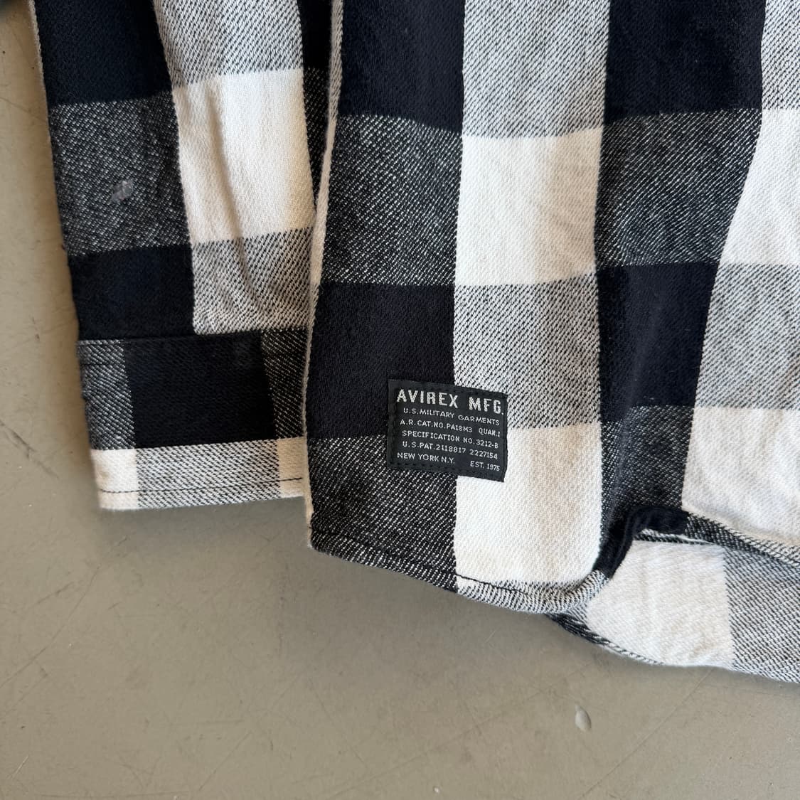 아비렉스 체커보드 플란넬 셔츠 상품이미지3