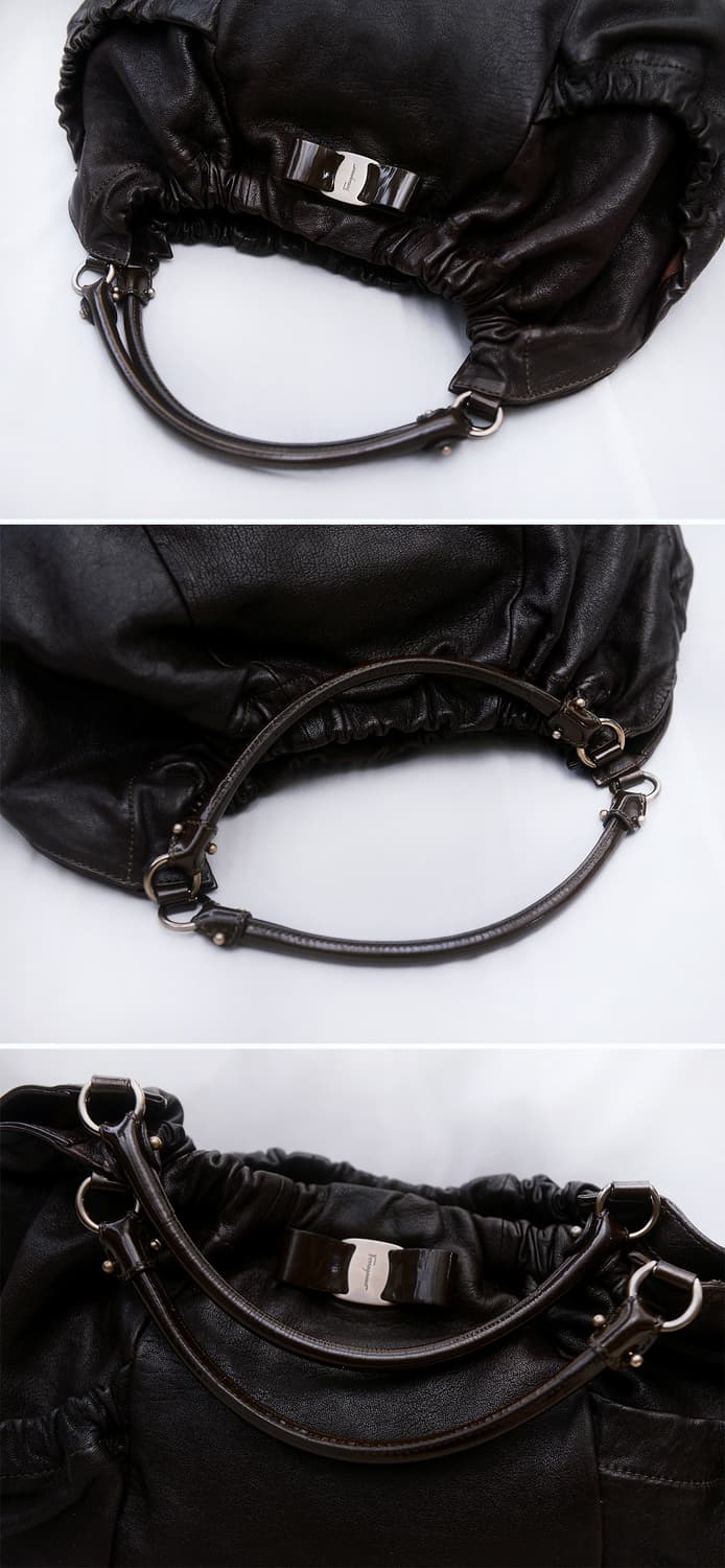 페라가모 바라리본 셔링 레더 호보백 빅토트.숄더 상품이미지5